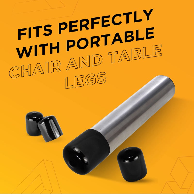 Prescott Plastics 1/2â€ (12.7 mm) Outer Diameter Flexible Plastic Hole Plugs, Round Black Metal Tubing End Caps, Strong Furniture Leg Inserts, Impact & Weather Resistant, Made in The USA - 50 Pack - Image 4